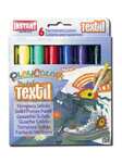 Farby textil w sztyfcie pisak 6 kolorów