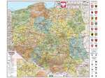 Mapa ścienna PoIski - administracyjna