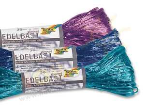 Rafia z połyskiem naturalna