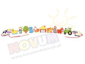 Klocki do nawlekania- farma