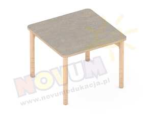 Cichy stół kwadratowy, szary
