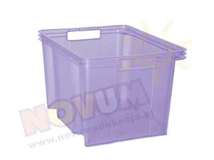Pojemnik transparentny Euro Box fioletowy
