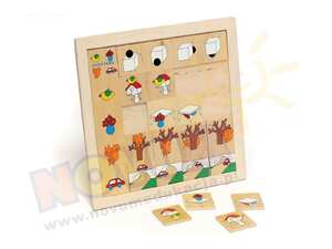 Puzzle nad, pod, za i obok