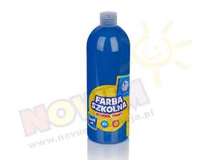 Farba plakatowa 1L - niebieska ciemna