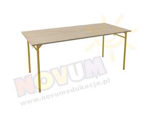 Potrójny żółty stół LT3 o wysokości 76 cm