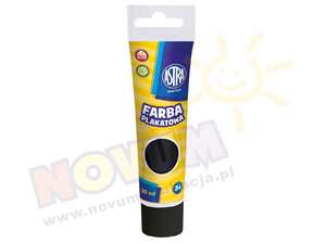 Farby plakatowe w tubach 30 ml - czarna