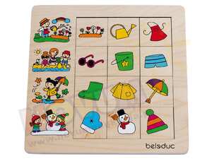Puzzle do sortowania 4 pory roku
