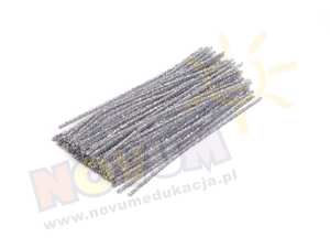 Druciki kreatywne 30 cm, 100 szt., srebrne